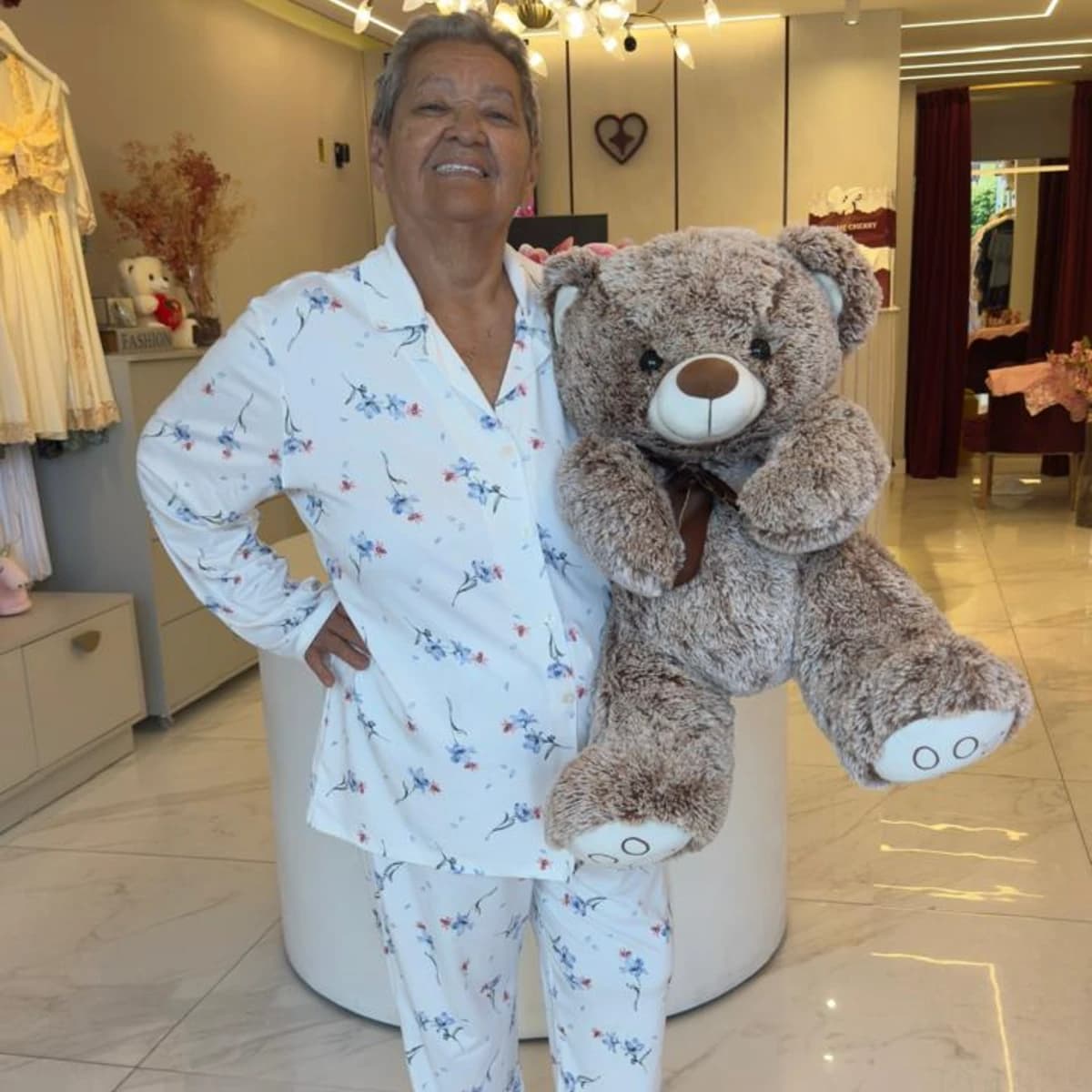 Pijama Americano Longo Floral