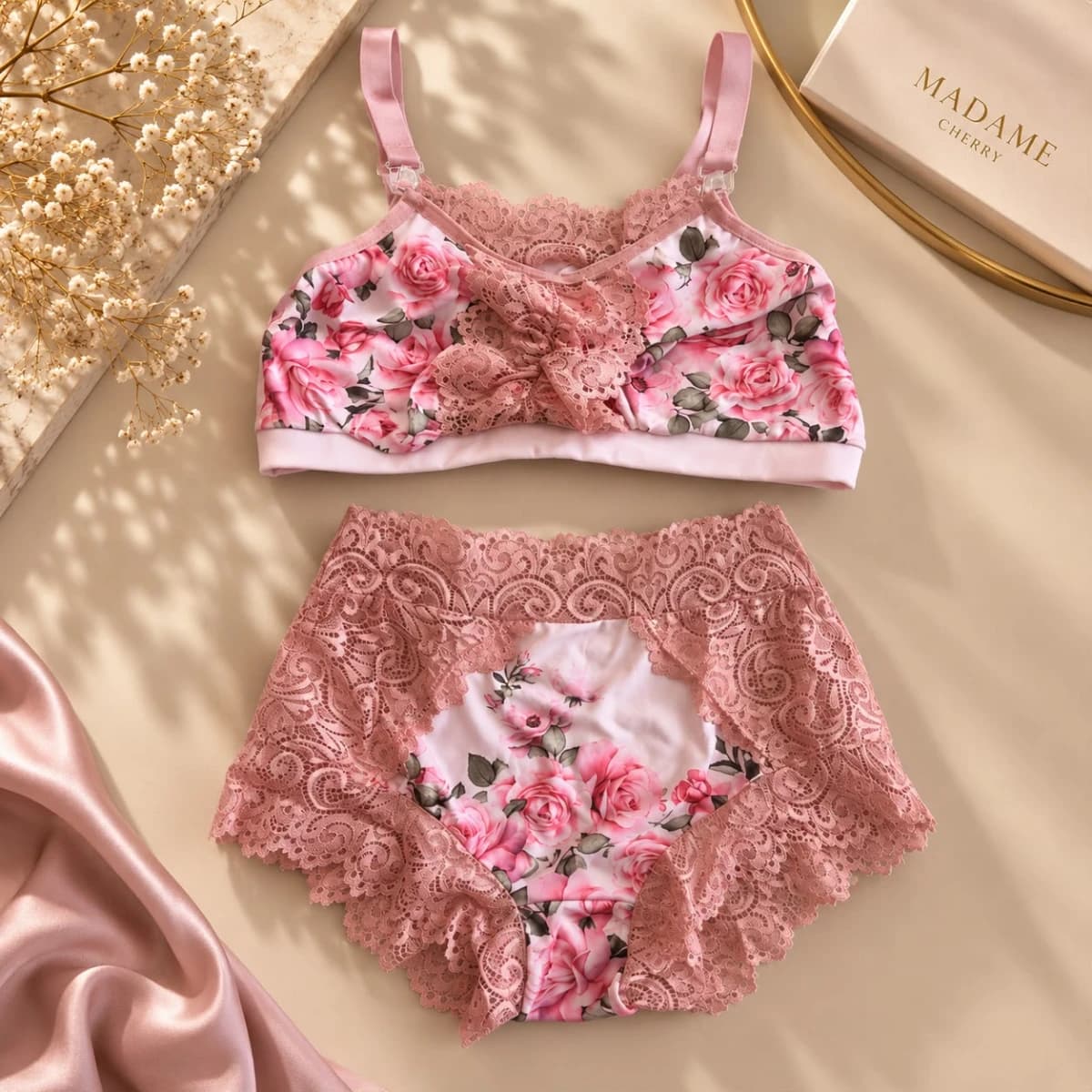 Conjunto Calcinha Box e Top Amamentação
