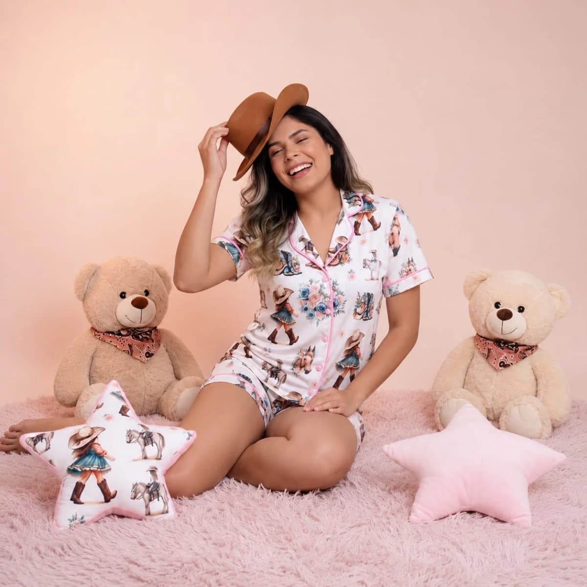 Pijama Americano Curto Estampado
