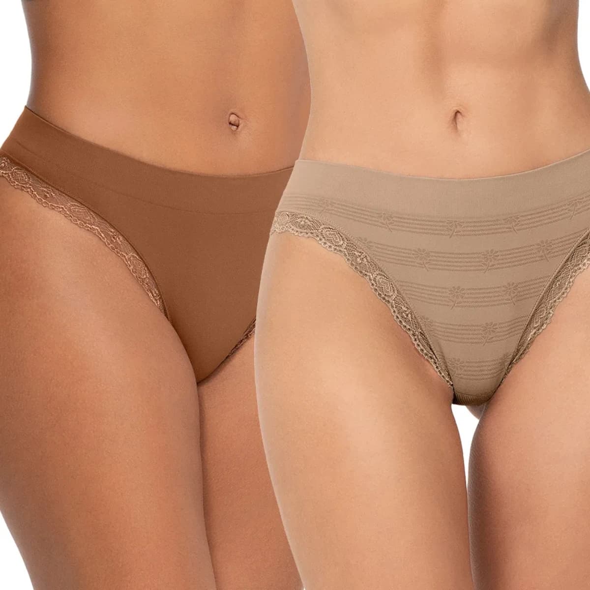 Kit  2 Calcinhas Biquíni com renda sem costura