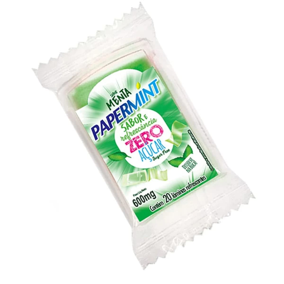 Papermint Lâminas Refrescantes Comestíveis Zero Açucar 600mg Danilla Foods