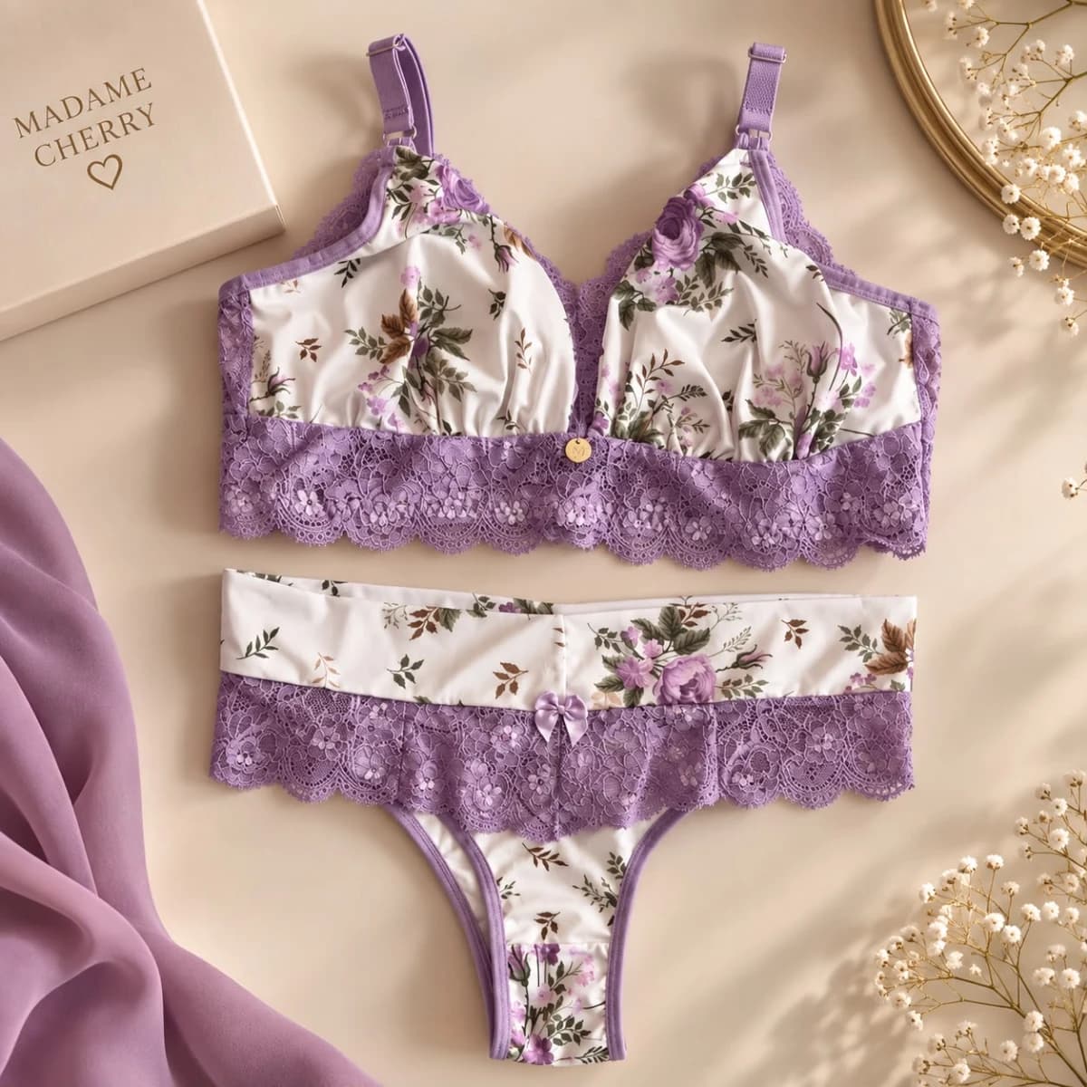 Conjunto Amamentação Calcinha e Sutiã
