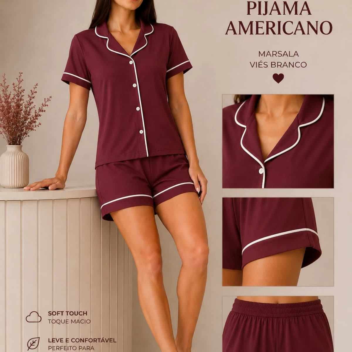 Pijama Americano liso — foto 2 de 6