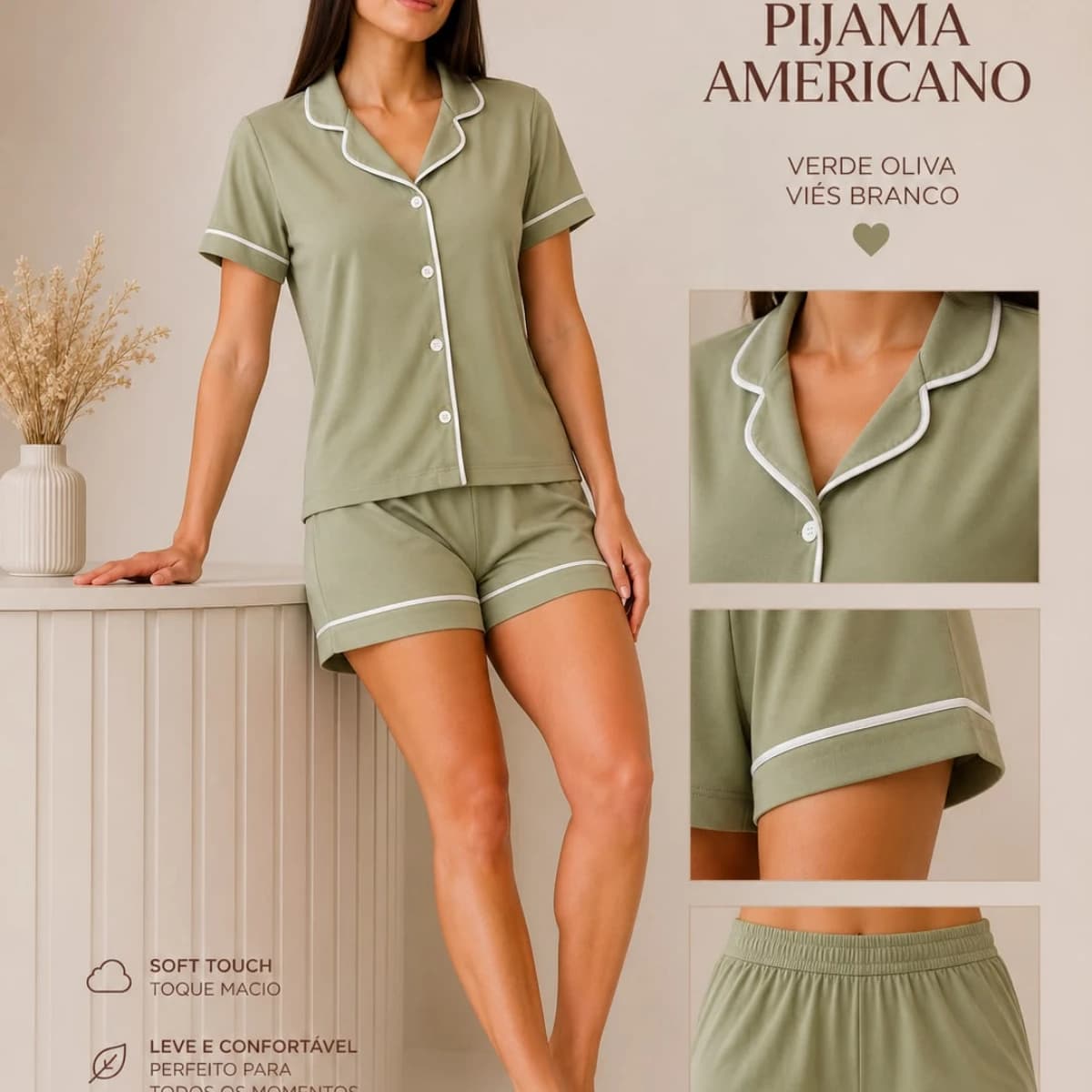 Pijama Americano liso — foto 6 de 6