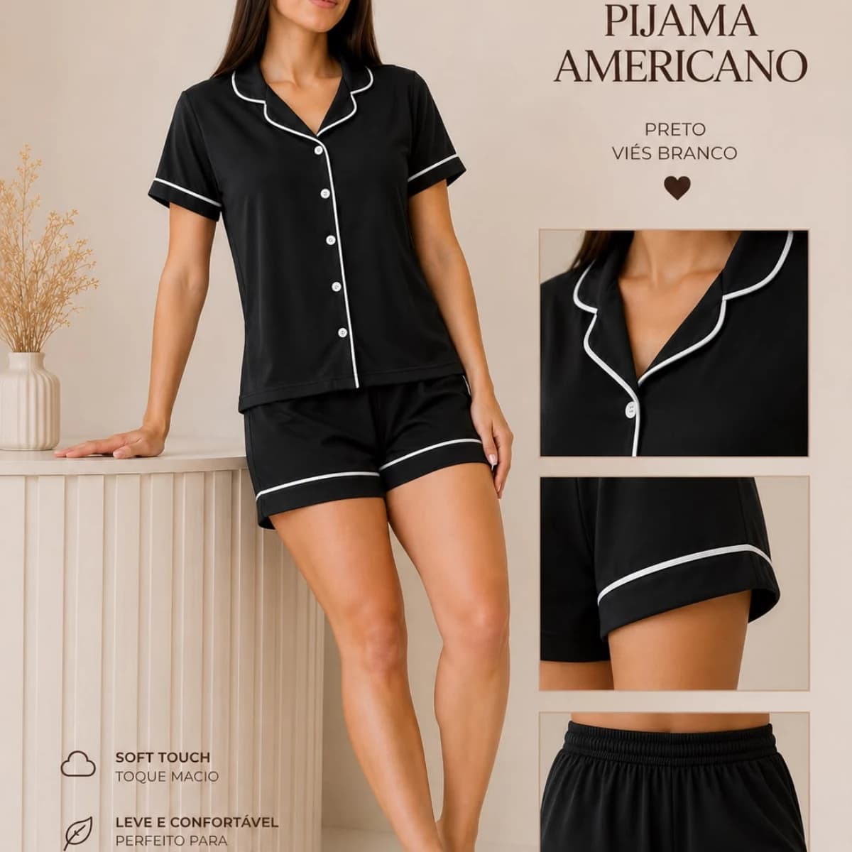 Pijama Americano liso — foto 3 de 6